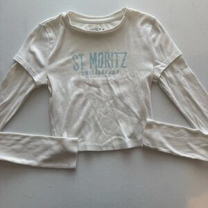 Aeropostale White Long Sleeve Tee | S